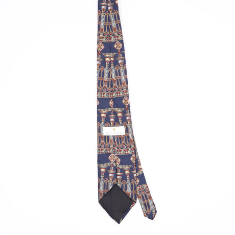 Back Back of Vintage Bill Blass Geometric Patterned Tie