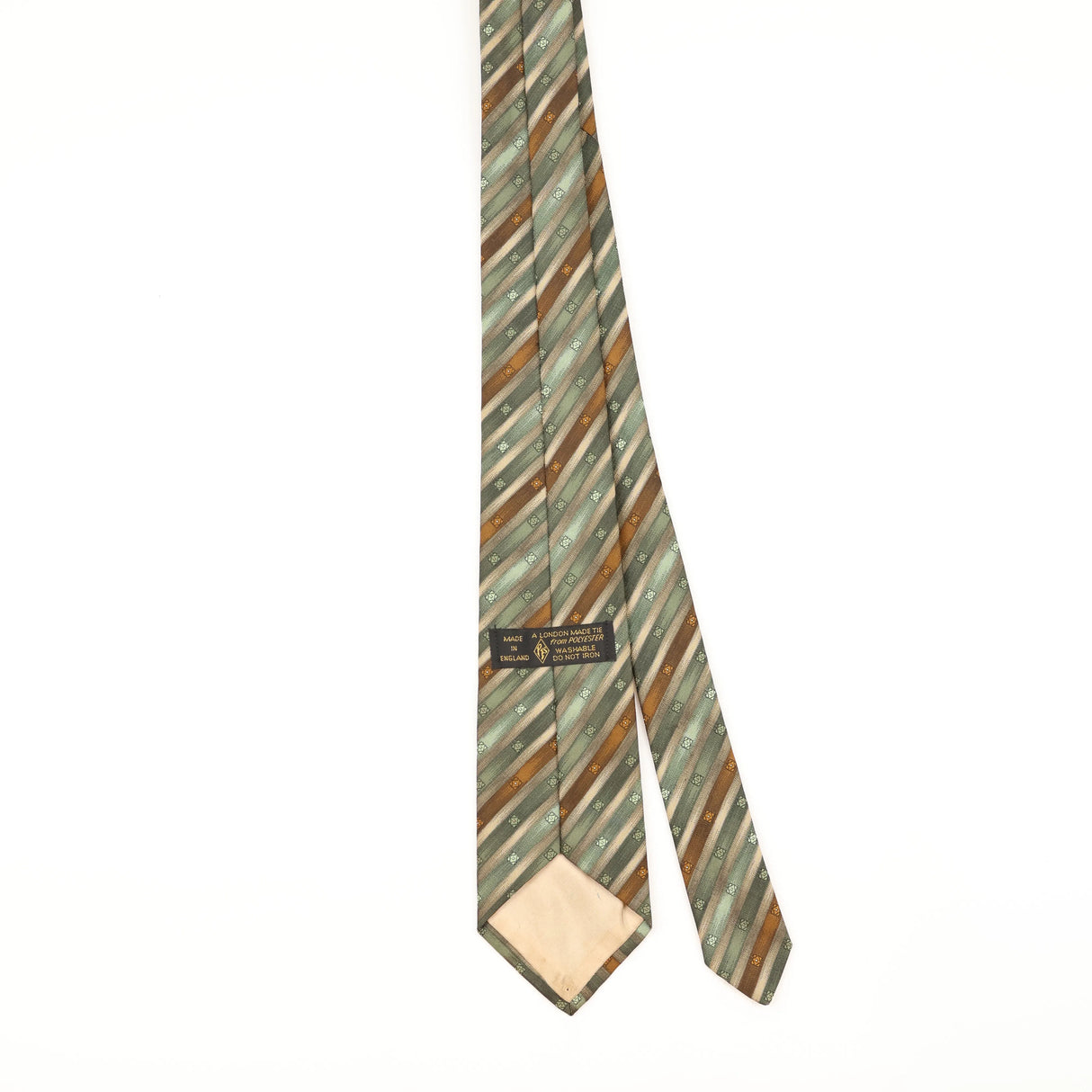 Back of Vintage 1980's Striped Patterned Tie