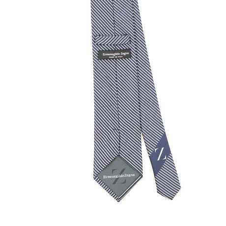 Back Detail of Vintage 1990's Ermenegildo Zegna Striped Patterned Tie