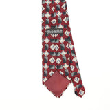 Back Back Detail of Vintage 1990's Zylos Diamonds Geometric Patterned Tie