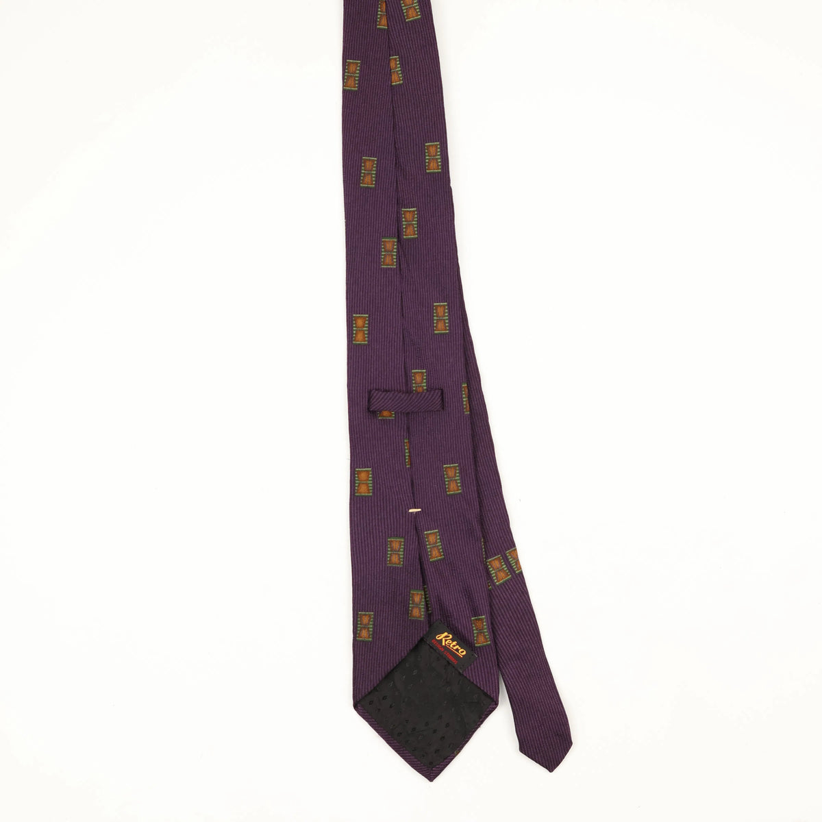 Back Back of Vintage 1990's Geometric Patterned Tie