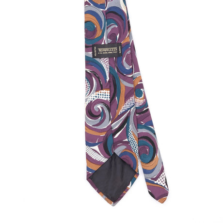 Back Back Detail of Vintage 1990's Swirl Abstract Patterned Tie