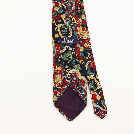 Back Detail of Vintage 1990's Baroque Geometric Patterned Tie