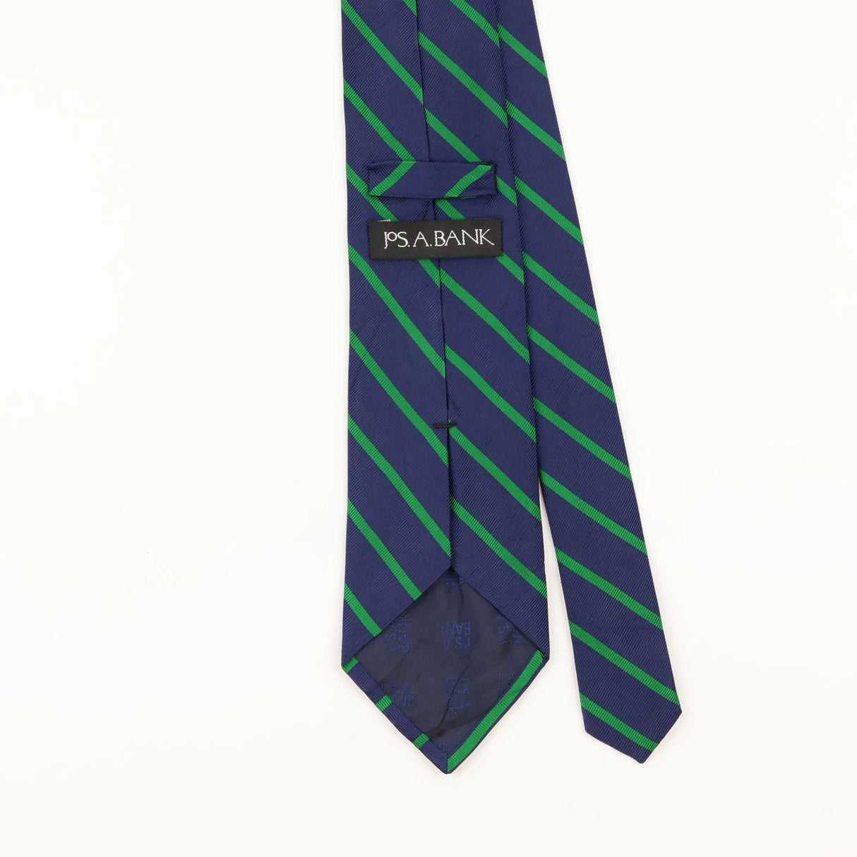 Back Detail of Vintage Jos. A. Bank Striped Patterned Tie