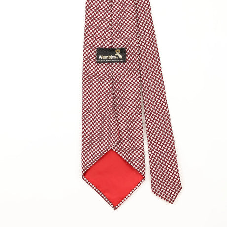 Back Detail of Vintage 1970's Wembley Geometric Patterned Tie