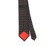 Back Back Detail of Vintage T.M. Lewin Flower Geometric Patterned Tie