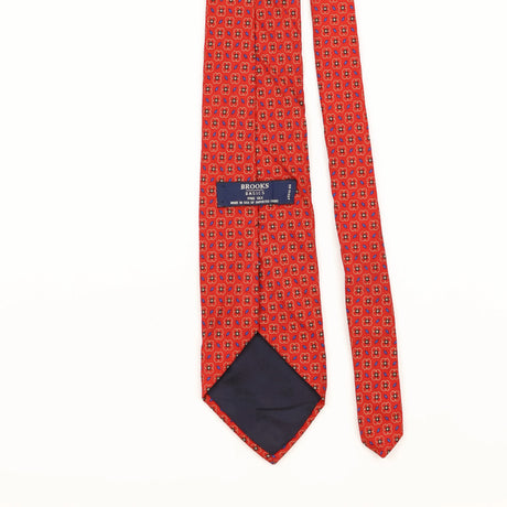 Back Detail of Vintage Brooks Brothers Geometric Patterned Tie