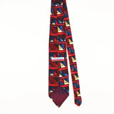 Back of Vintage 1990's Manhattan Abstract Patterned Tie