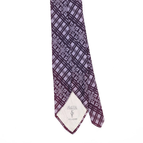Back Back Detail of Vintage 1980's Geometric Patterned Tie