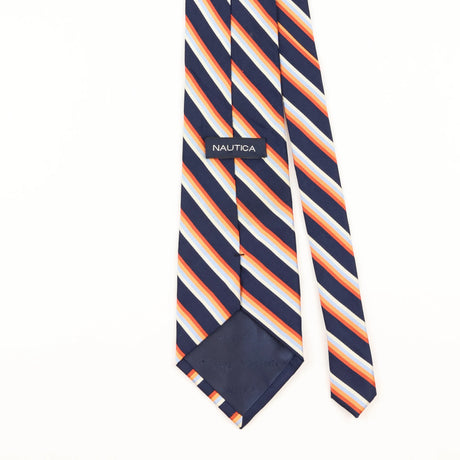Back Detail of Vintage 2000's Nautica Striped Patterned Tie