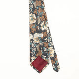 Back Back Detail of Vintage 1990's Floral Patterned Tie