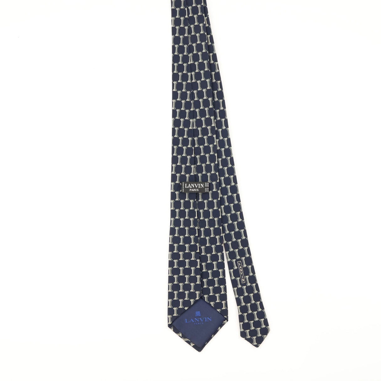 Back of Vintage 1990's Lanvin Geometric Patterned Tie