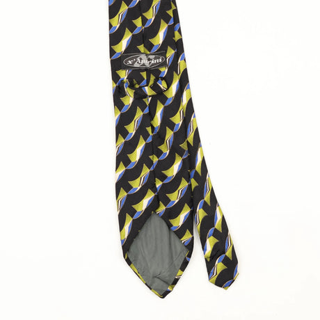 Back Back Detail of Vintage 1990's Geometric Patterned Tie