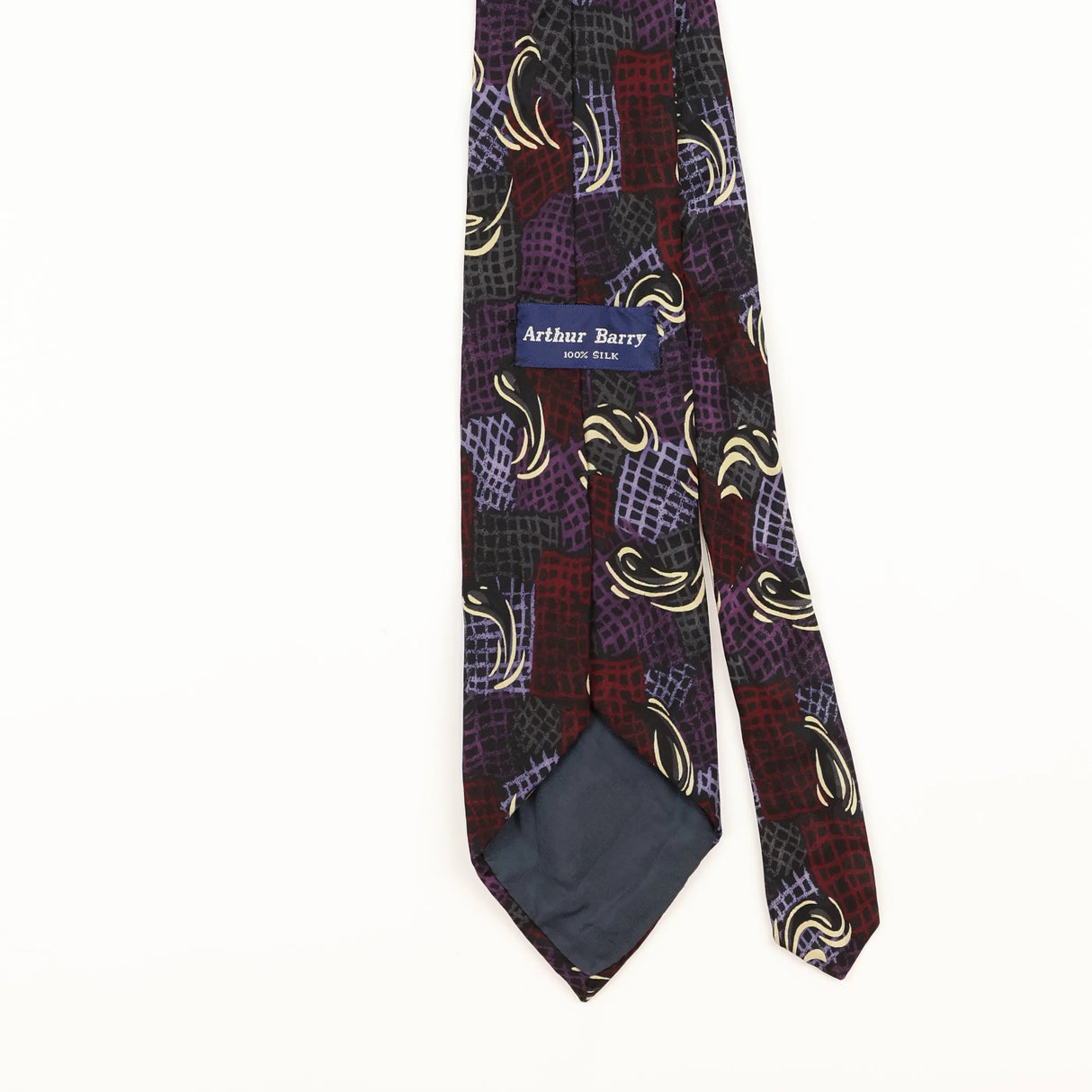 Back Detail of Vintage 1990's Geometric Patterned Tie