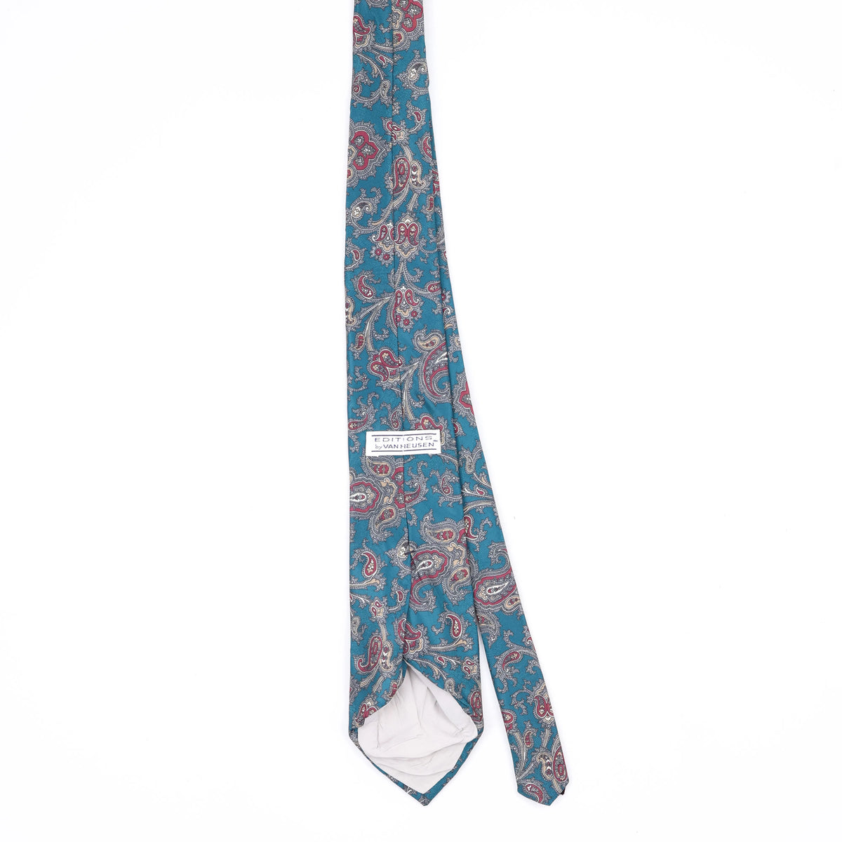 Back Back of Vintage 1990's Van Heusen Paisley Patterned Tie