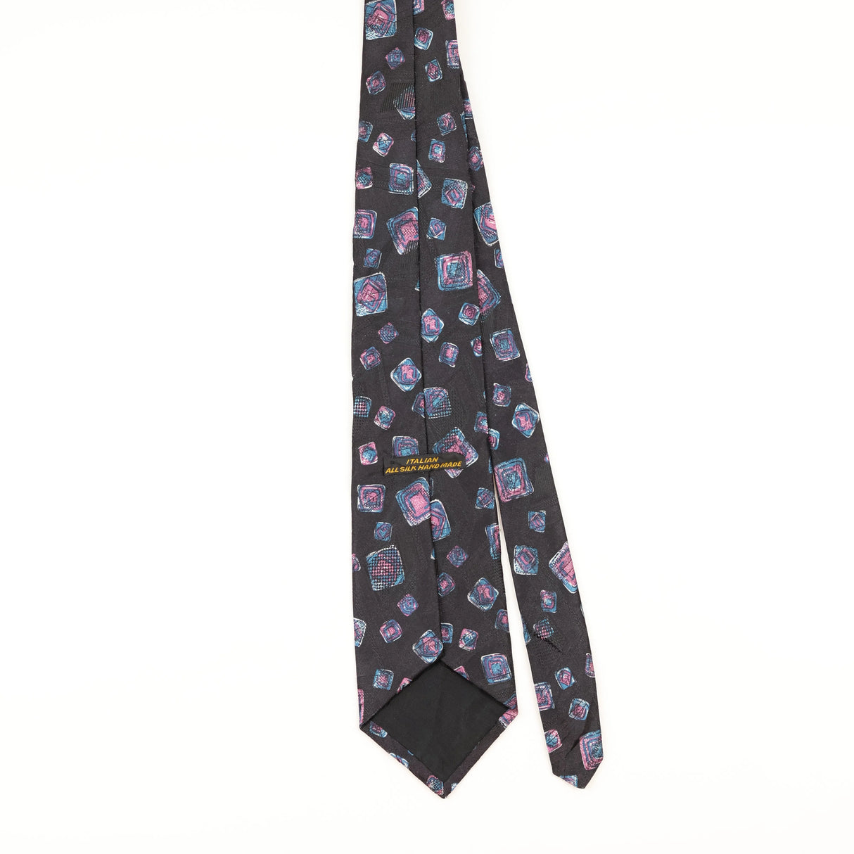 Back of Vintage 1990's Geometric Patterned Tie