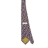 Back of Vintage Stonehenge Fish Animal Print Patterned Tie