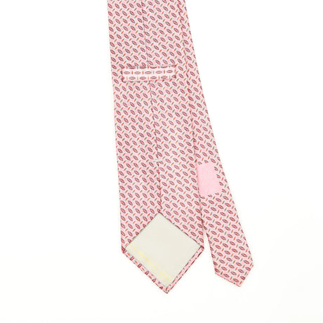 Back Back Detail of Vintage 1990's Ermenegildo Zegna Geometric Patterned Tie