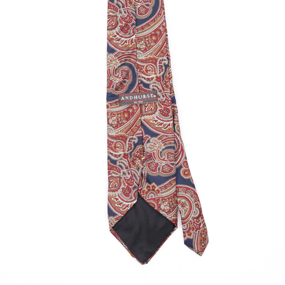 Back Back Detail of Vintage 1990's Andhurst Paisley Patterned Tie