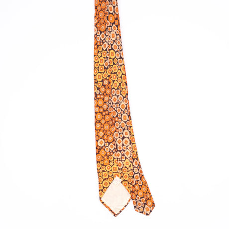 Back Back of Vintage 1970's Geometric Patterned Tie