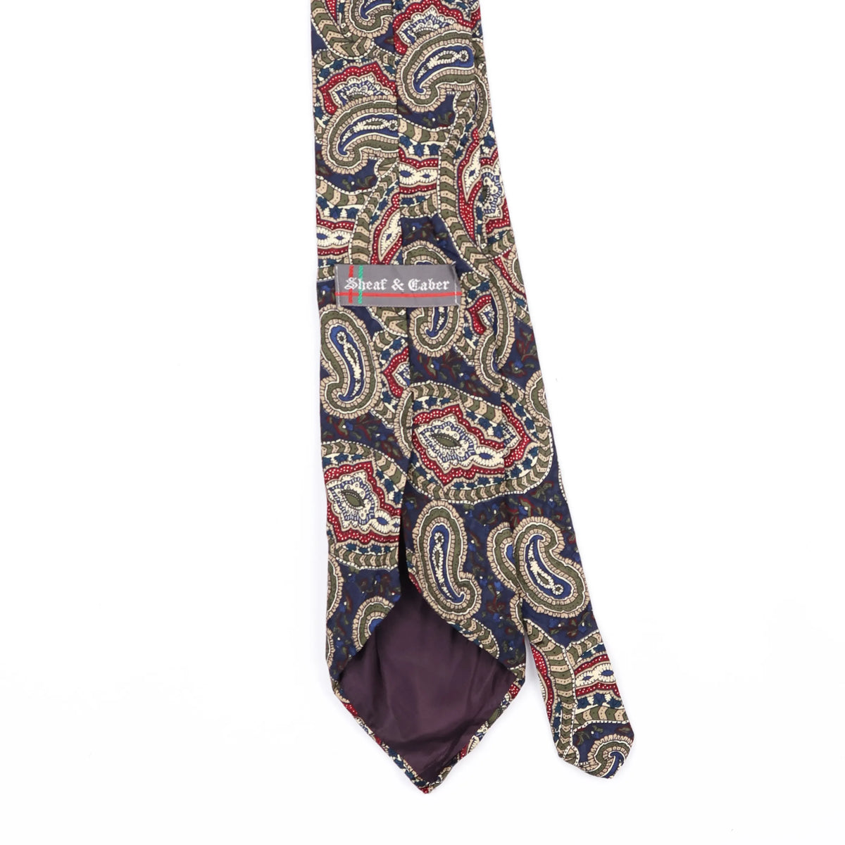 Back Back Detail of Vintage 1990's Paisley Patterned Tie