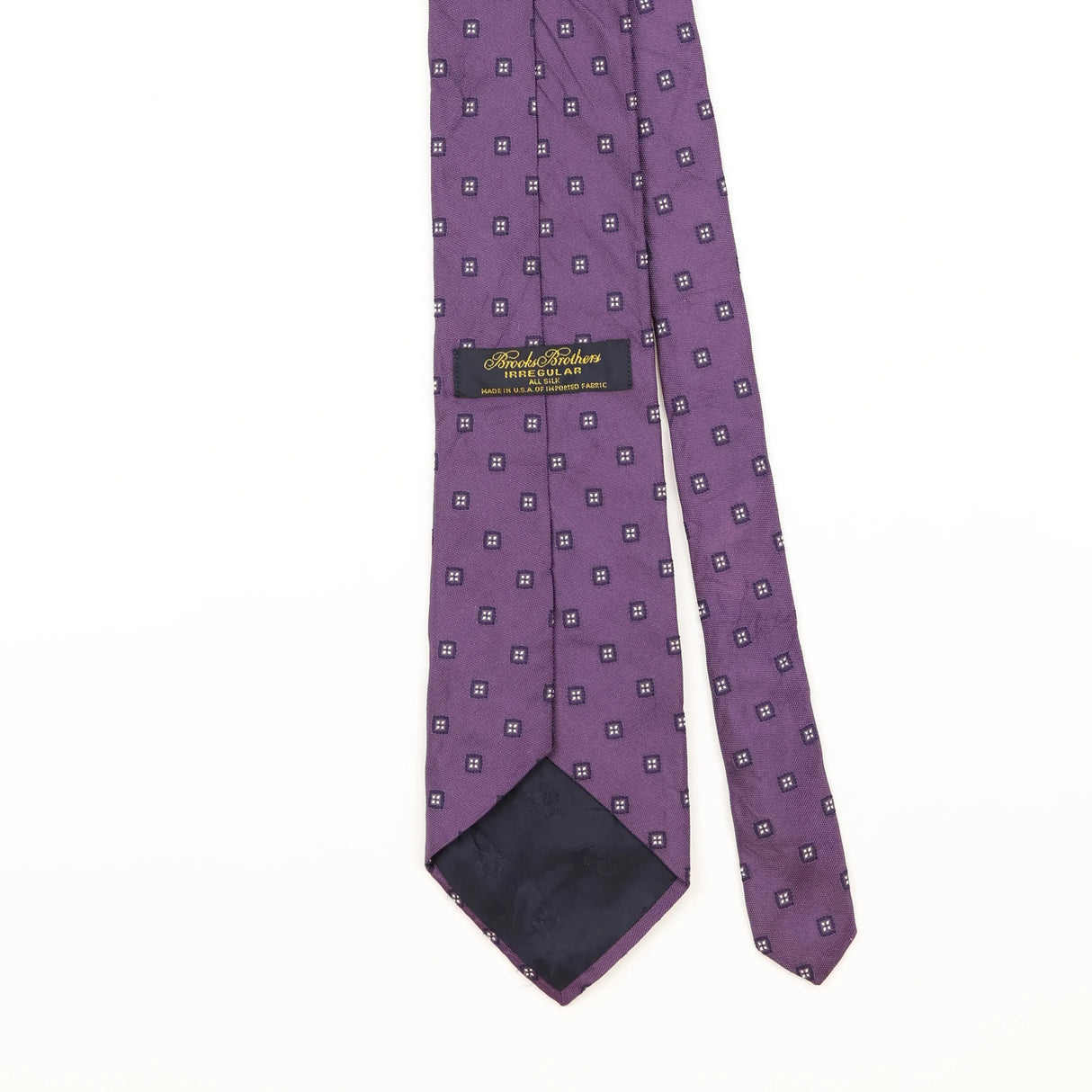 Back Detail of Vintage 1990's Brooks Brothers Geometric Patterned Tie