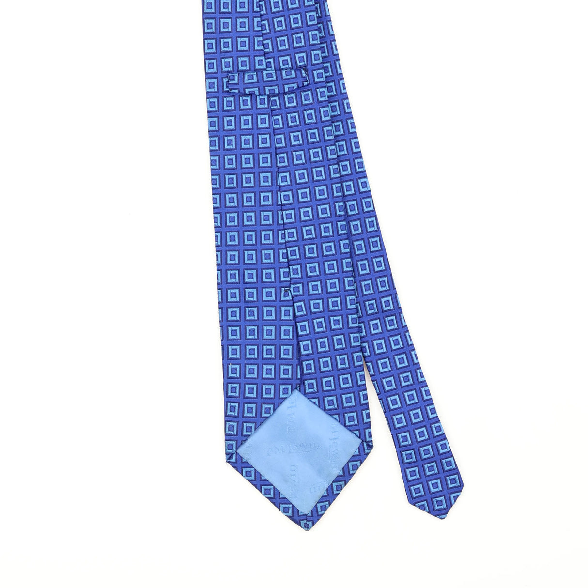 Back Back Detail of Vintage 1990's T.M. Lewin Geometric Patterned Tie