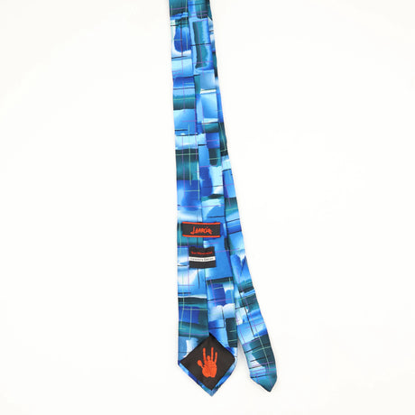 Back Back of Vintage Jerry Garcia Sun Movement Abstract Patterned Tie