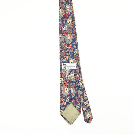 Back Back of Vintage 1990's Mickey Mouse Paisley Patterned Tie