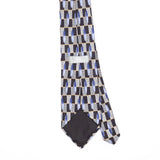 Back Back Detail of Vintage 1990's Stafford Ovals Geometric Patterned Tie