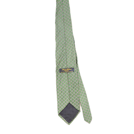 Back Back of Vintage 1990's Brooks Brothers Geometric Patterned Tie