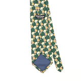 Back Back Detail of Vintage 1990's Rene Chagal Polar Bear Animal Print Patterned Tie