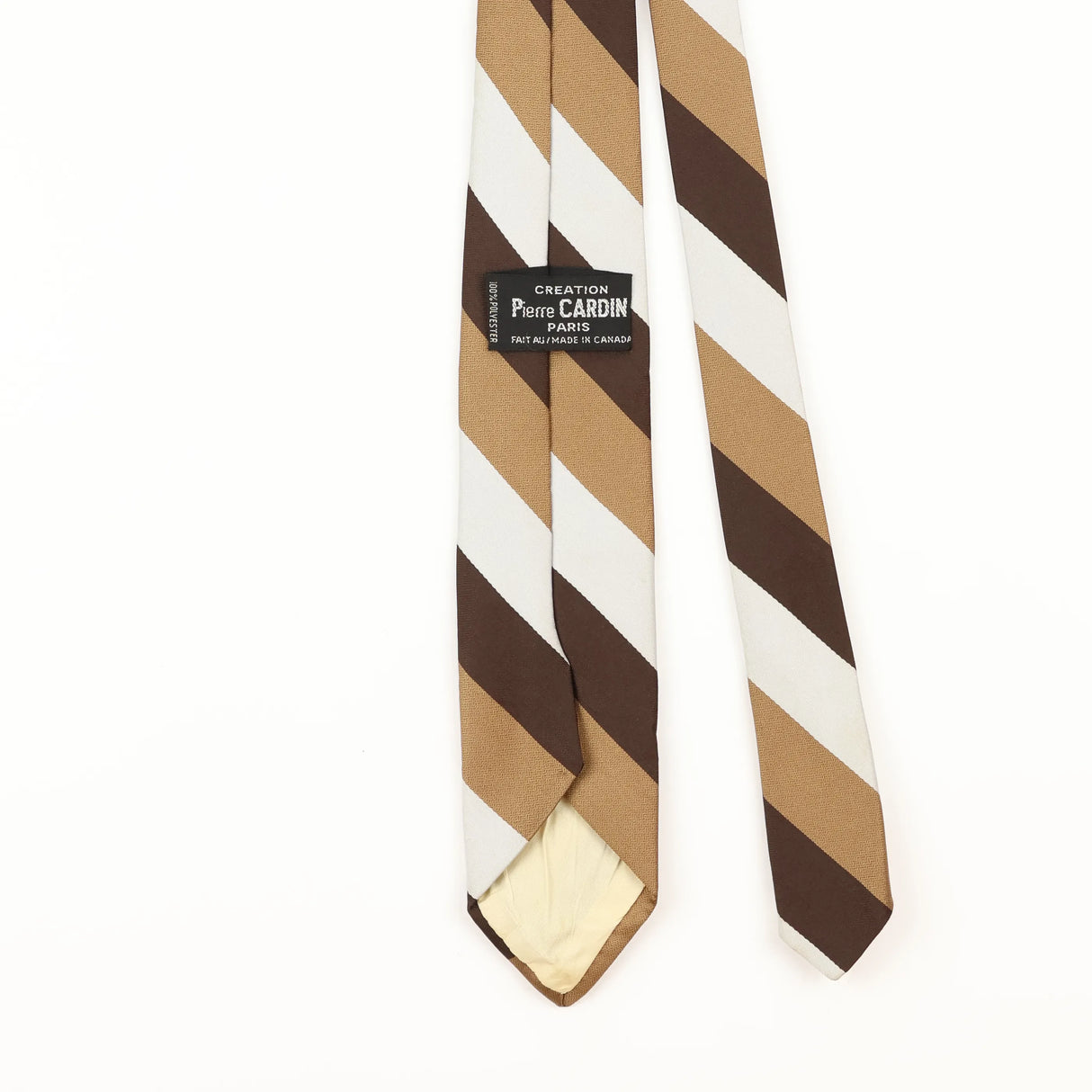 Back Detail of Vintage 1980's Pierre Cardin Striped Patterned Tie