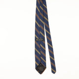 Back of Vintage Lanvin Repp Striped Patterned Tie