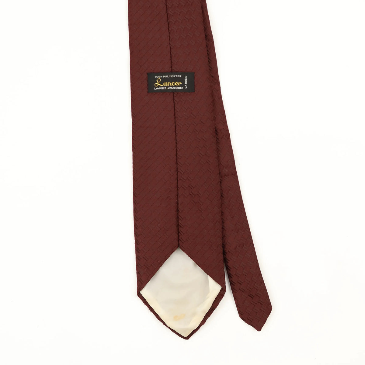 Back Back Detail of Vintage 1980's Geometric Patterned Tie