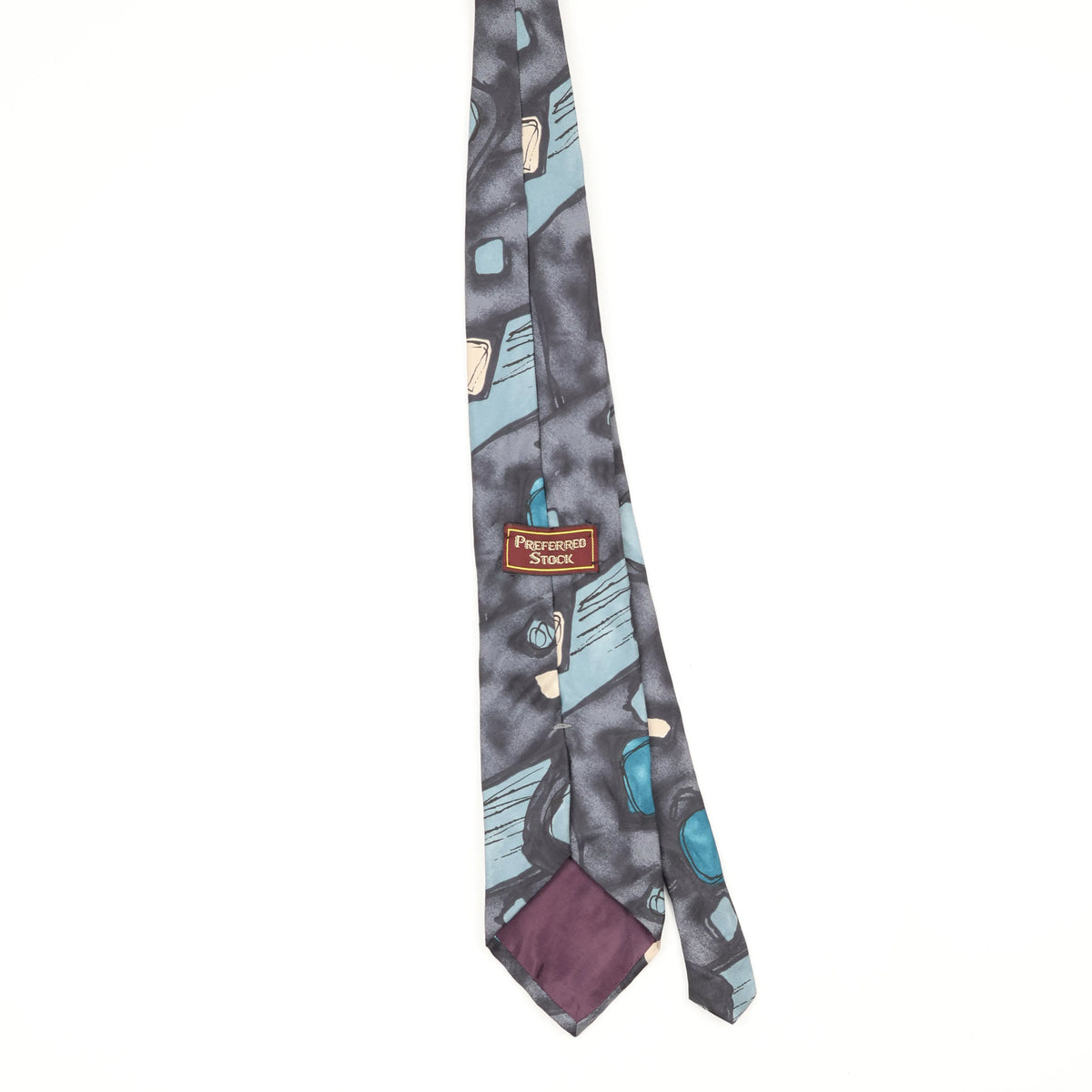 Back Back of Vintage 1990's Abstract Patterned Tie