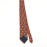 Back of Vintage 1990's Lands' End Leaf Geometric Patterned Tie