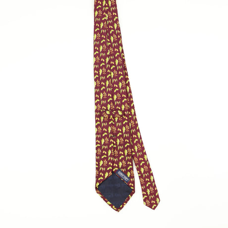 Back of Vintage 1990's Lands' End Leaf Geometric Patterned Tie