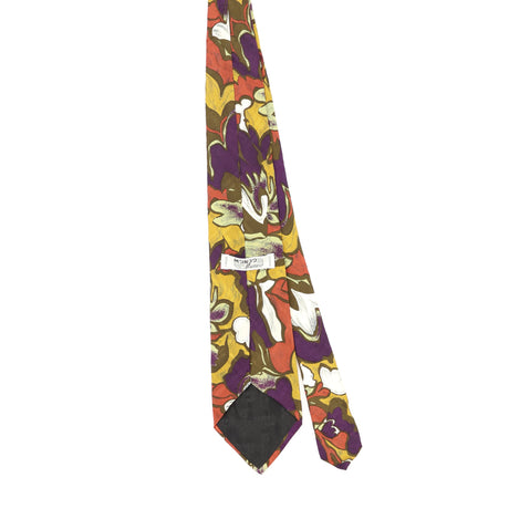 Back Back of Vintage 1990's Floral Patterned Tie