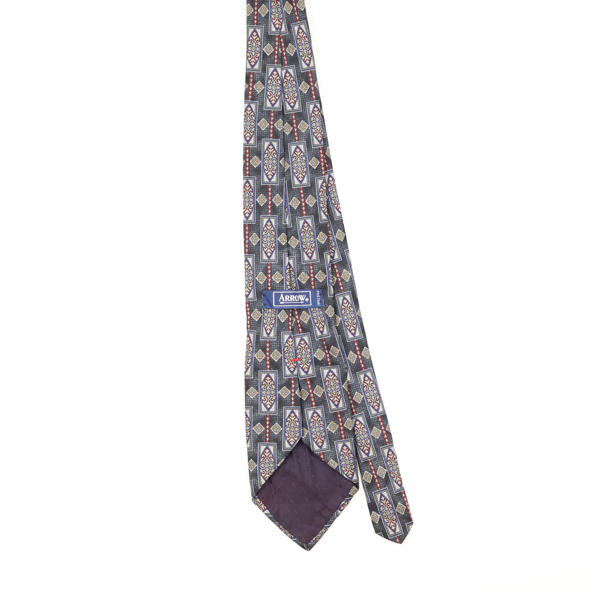 Back of Vintage 1990's Geometric Patterned Tie