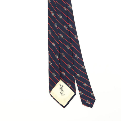 Back Back Detail of Vintage 1990's Yves Saint Laurent Striped Patterned Tie