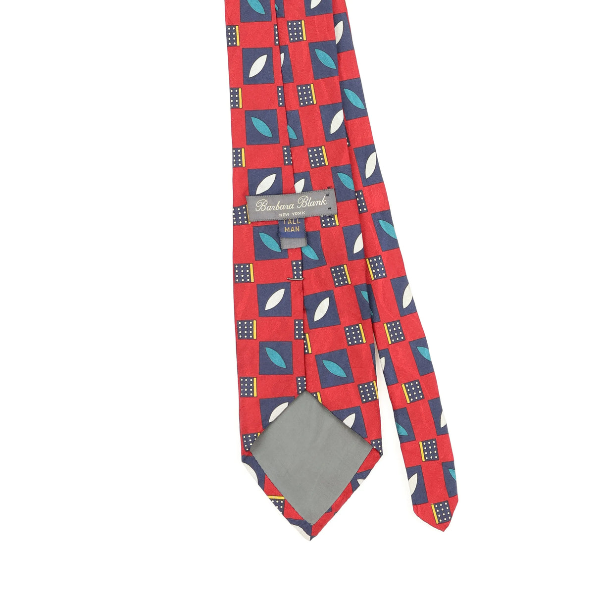 Back Back Detail of Vintage 1990's Geometric Patterned Tie