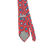 Back Back Detail of Vintage 1990's Geometric Patterned Tie