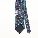 Back Detail of Vintage 1980's Museum Artifacts Van Gogh Abstract Patterned Tie