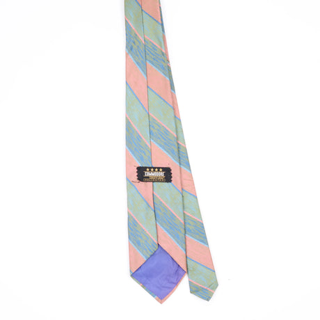 Back Back of Vintage 1980's Trevira Striped Patterned Tie