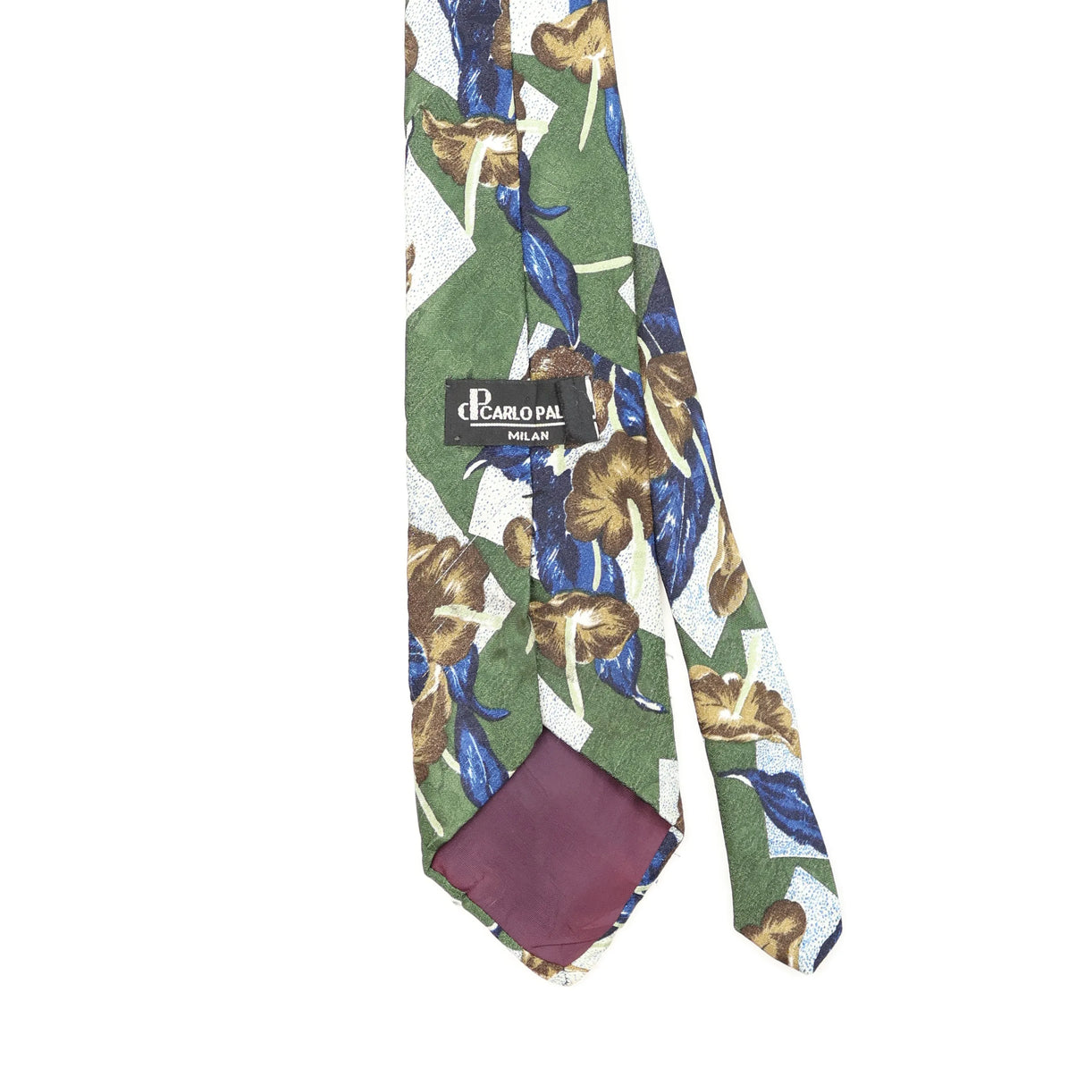 Back Back Detail of Vintage 1990's Floral Patterned Tie