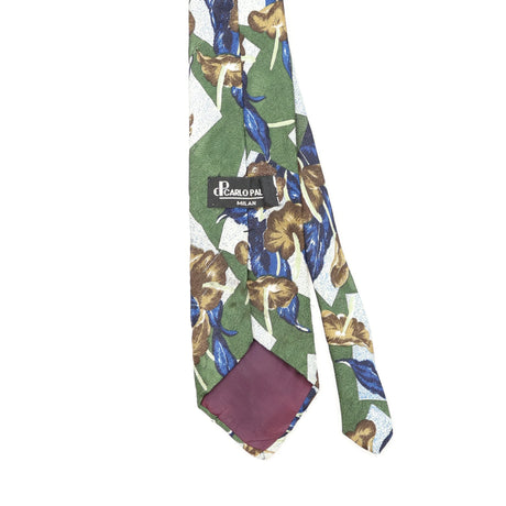 Back Back Detail of Vintage 1990's Floral Patterned Tie