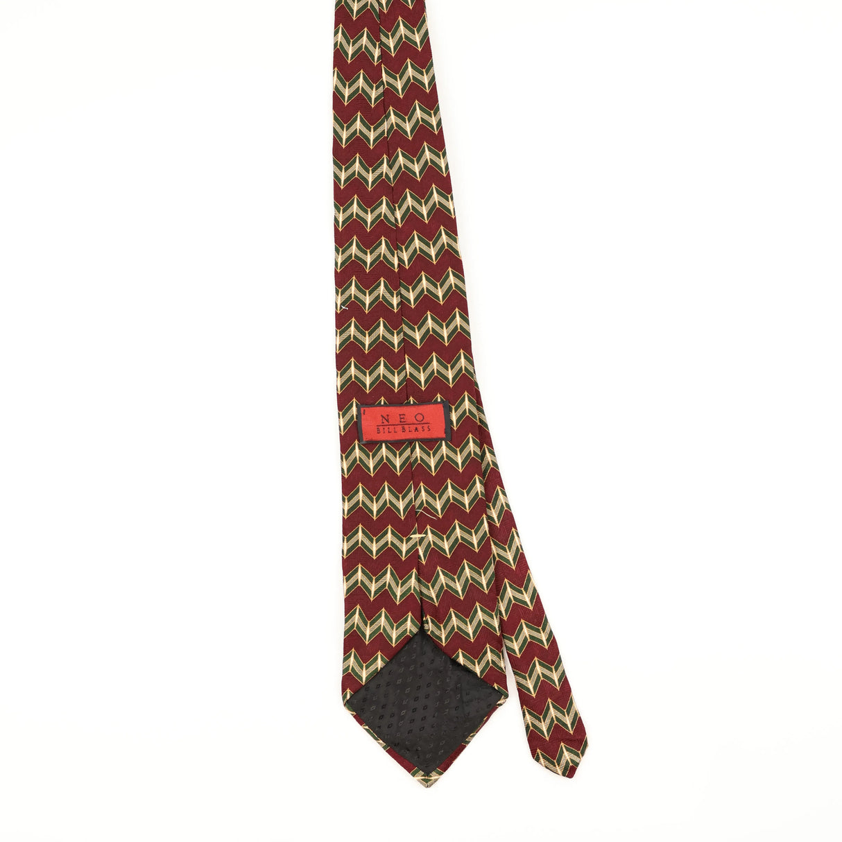Back of Vintage 1990's Chevron Geometric Patterned Tie