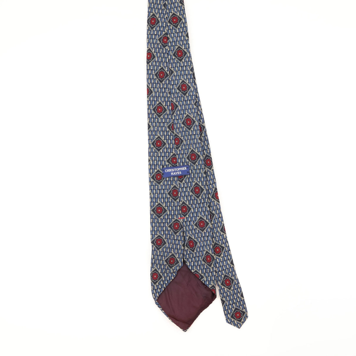 Back of Vintage 1990's Geometric Patterned Tie