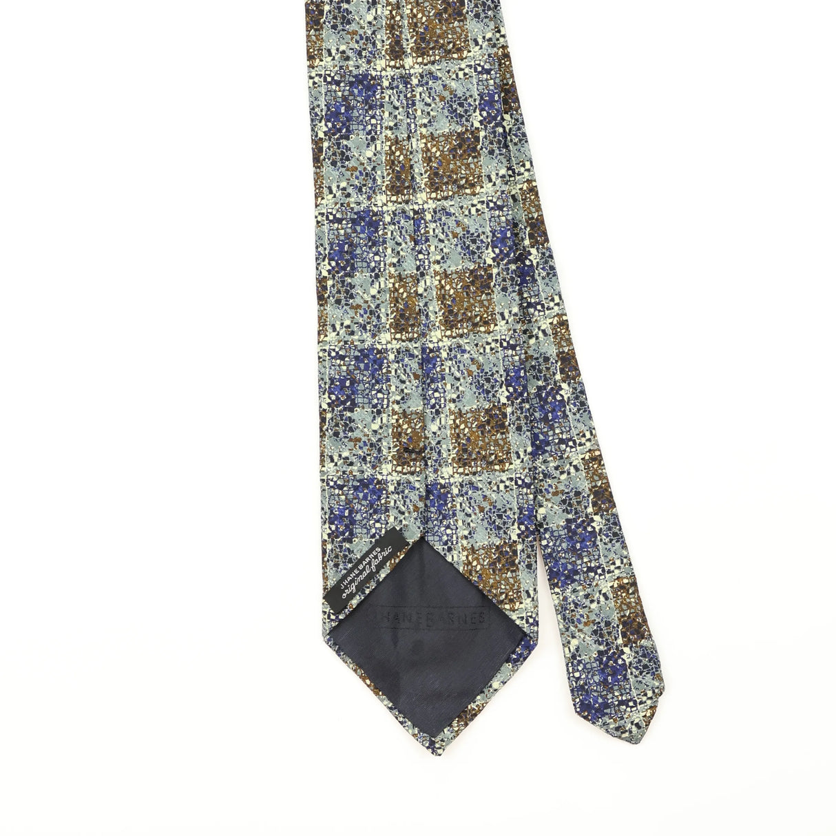 Back Detail of Vintage 1990's Jhane Barnes Geometric Patterned Tie